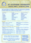 Southern University and A & M College Summer School Flyer June 6, 1966- August 6, 1966 by Southern University and A & M College